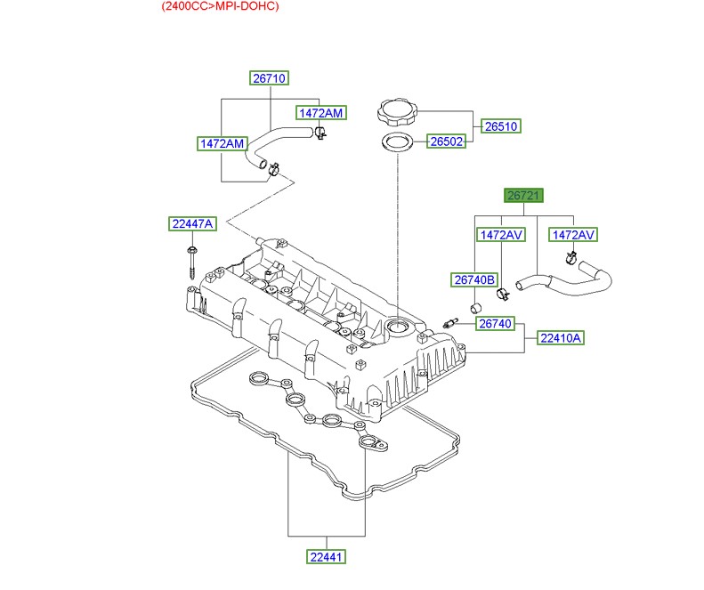 HOSE - POSITIVE CRANKCASE VENTILATION 26720-25000